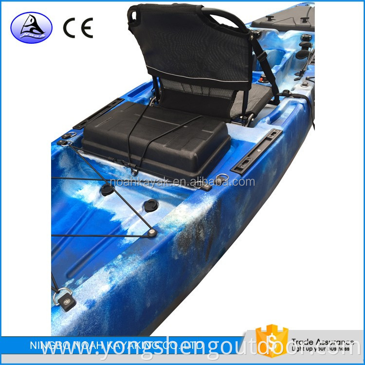 Single fishing kayak sit on top electric motor kayak